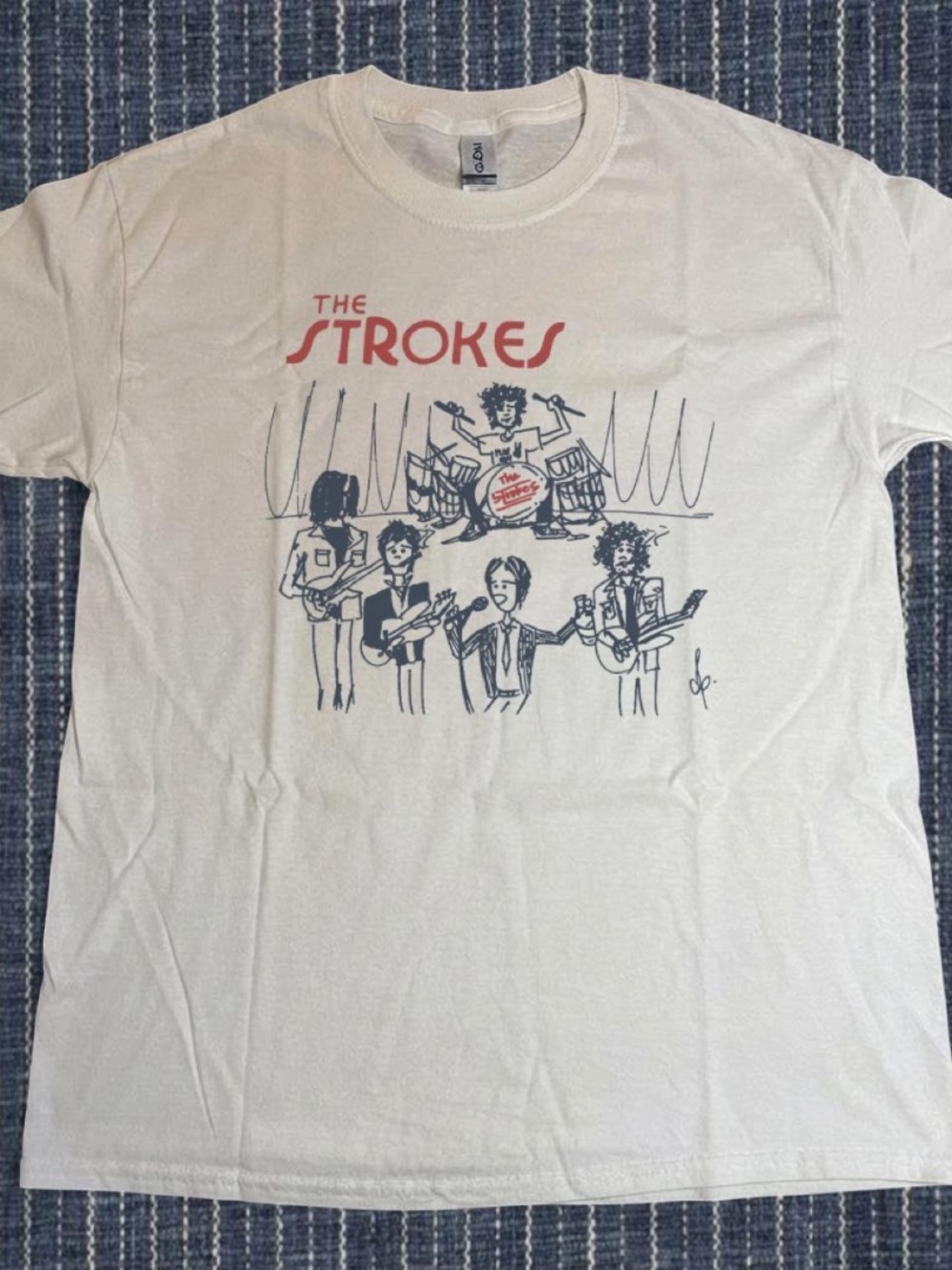The Strokes White Graphic Band Tee - Men's Casual Shirt